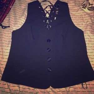 Black dress vest- Brand new