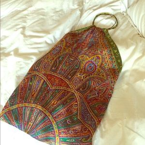 Gorgeous silk halter with beaded necklace clasp