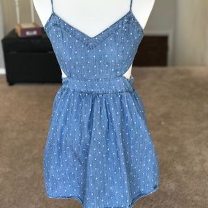 Abercrombie and Fitch polka dot chambray dress