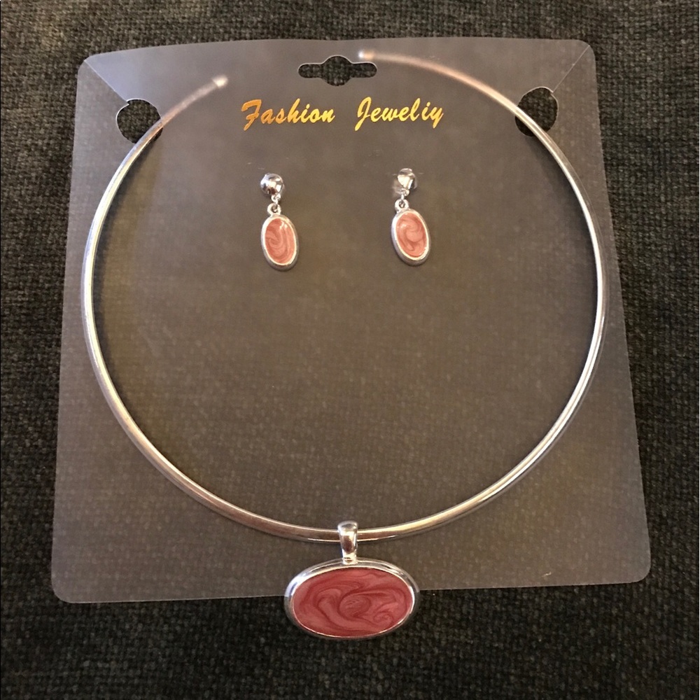 Omega Style Necklace/Pendant/Earrings Set