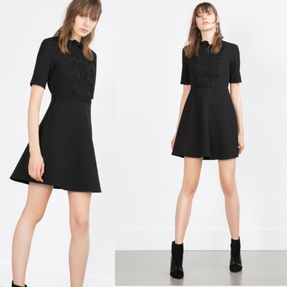 Zara Dresses & Skirts - 🆕 Zara crochet panel mini dress