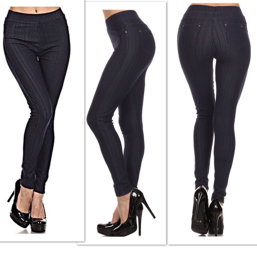 Dark Blue Denim Jeggings