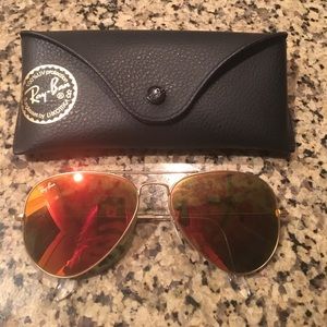 Orange Flash RayBans Aviators
