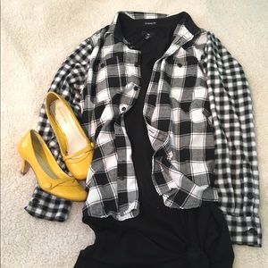 Black and white flannel