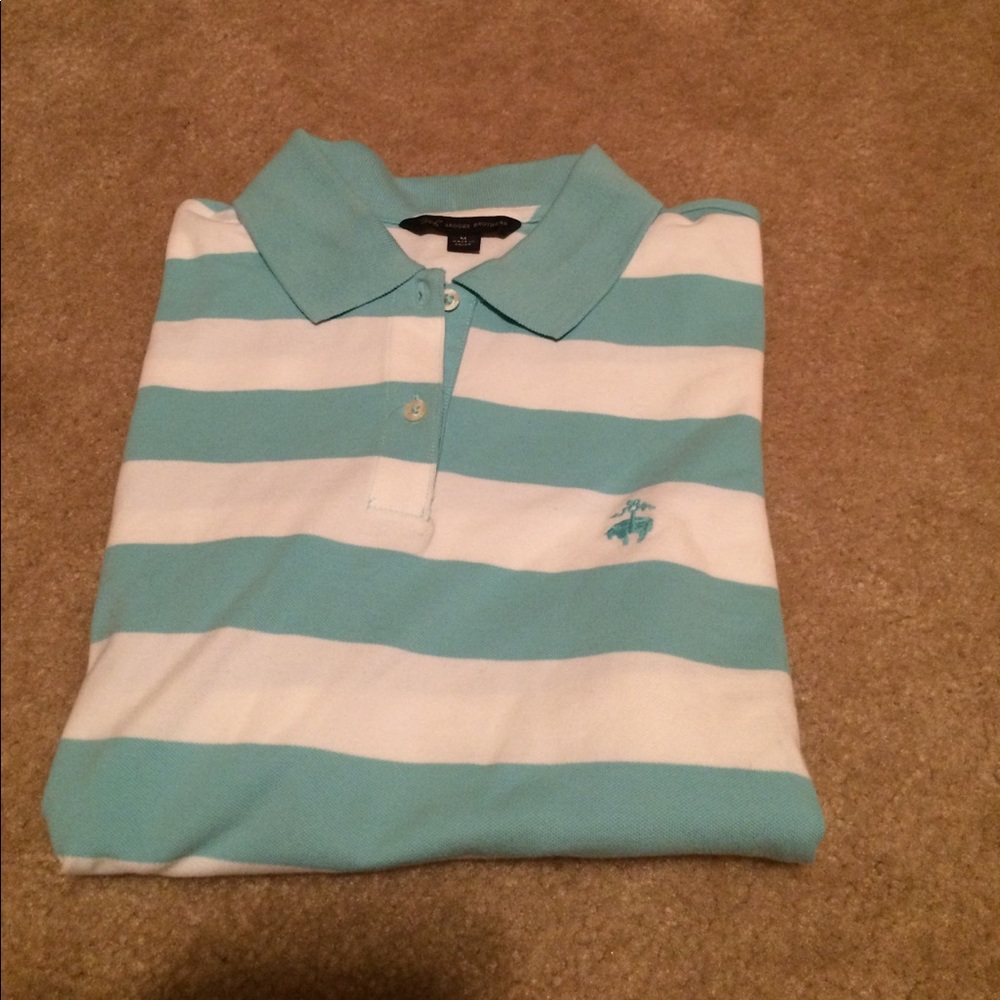 Brooks Brothers-Blue and white striped polo