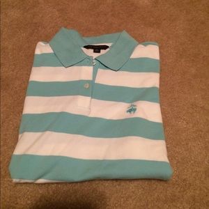 Brooks Brothers-Blue and white striped polo