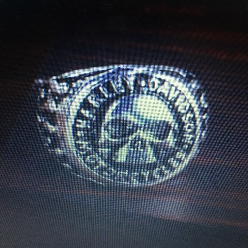 Harley Davidson Skull Ring. Size 10
