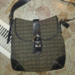 Coach Signature Jacquard & Leather Small Soho Duff