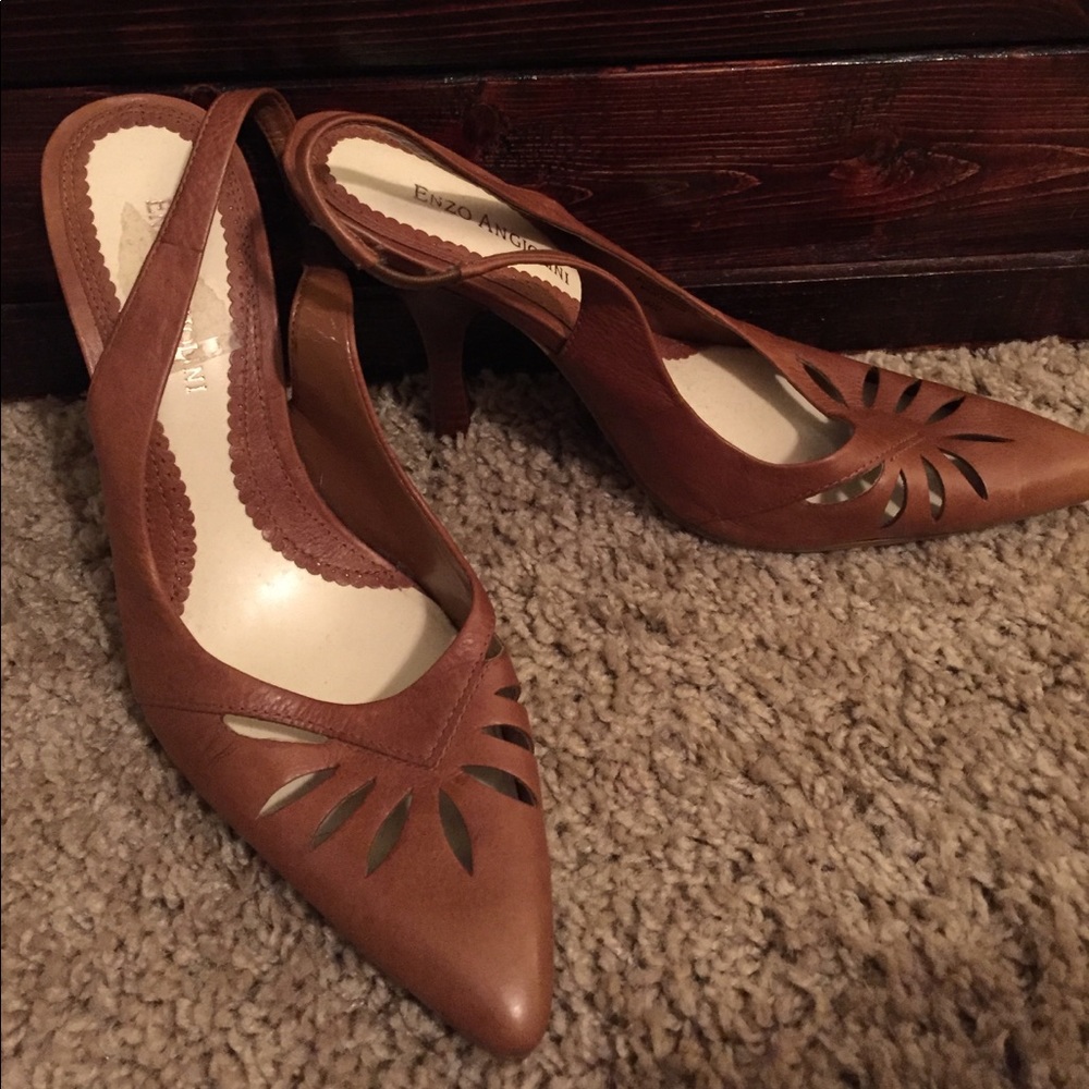 Enzo Angiolini Leather Slingback