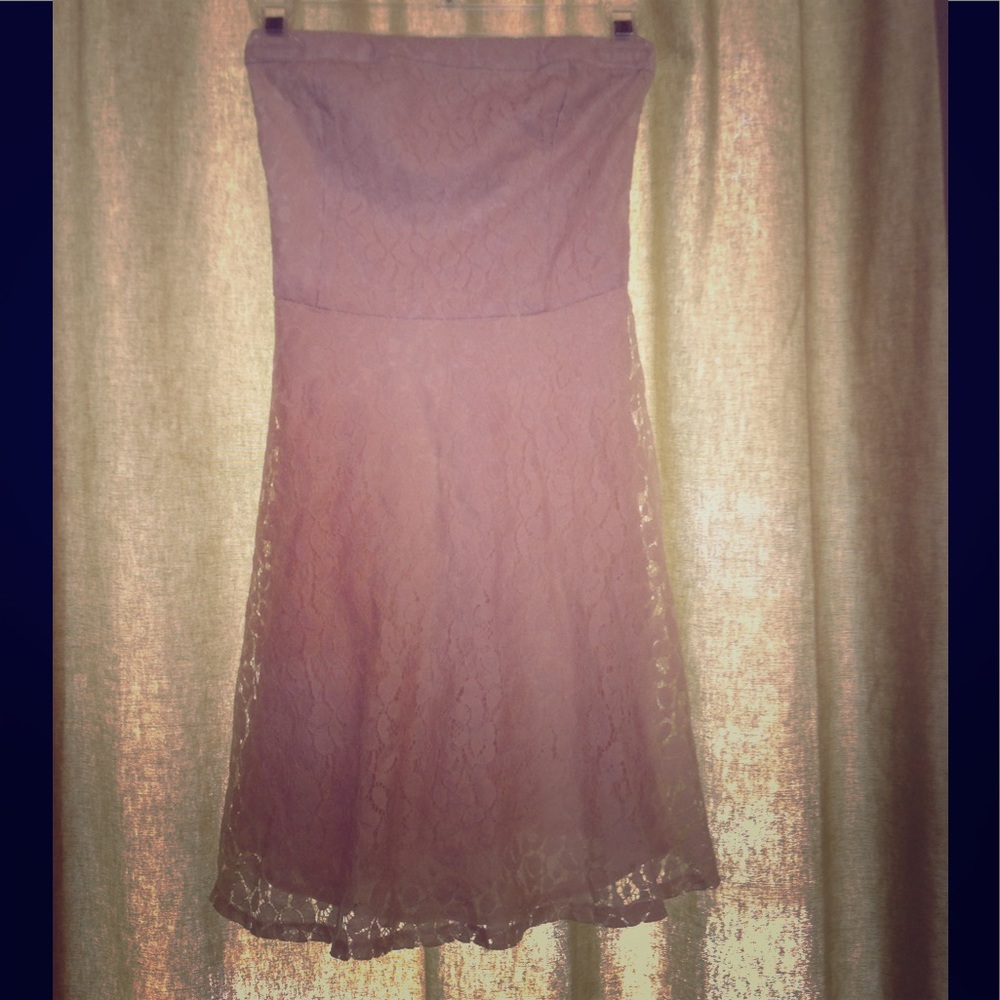 Strapless Lace Dress