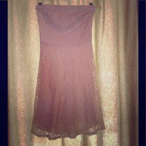 Strapless Lace Dress