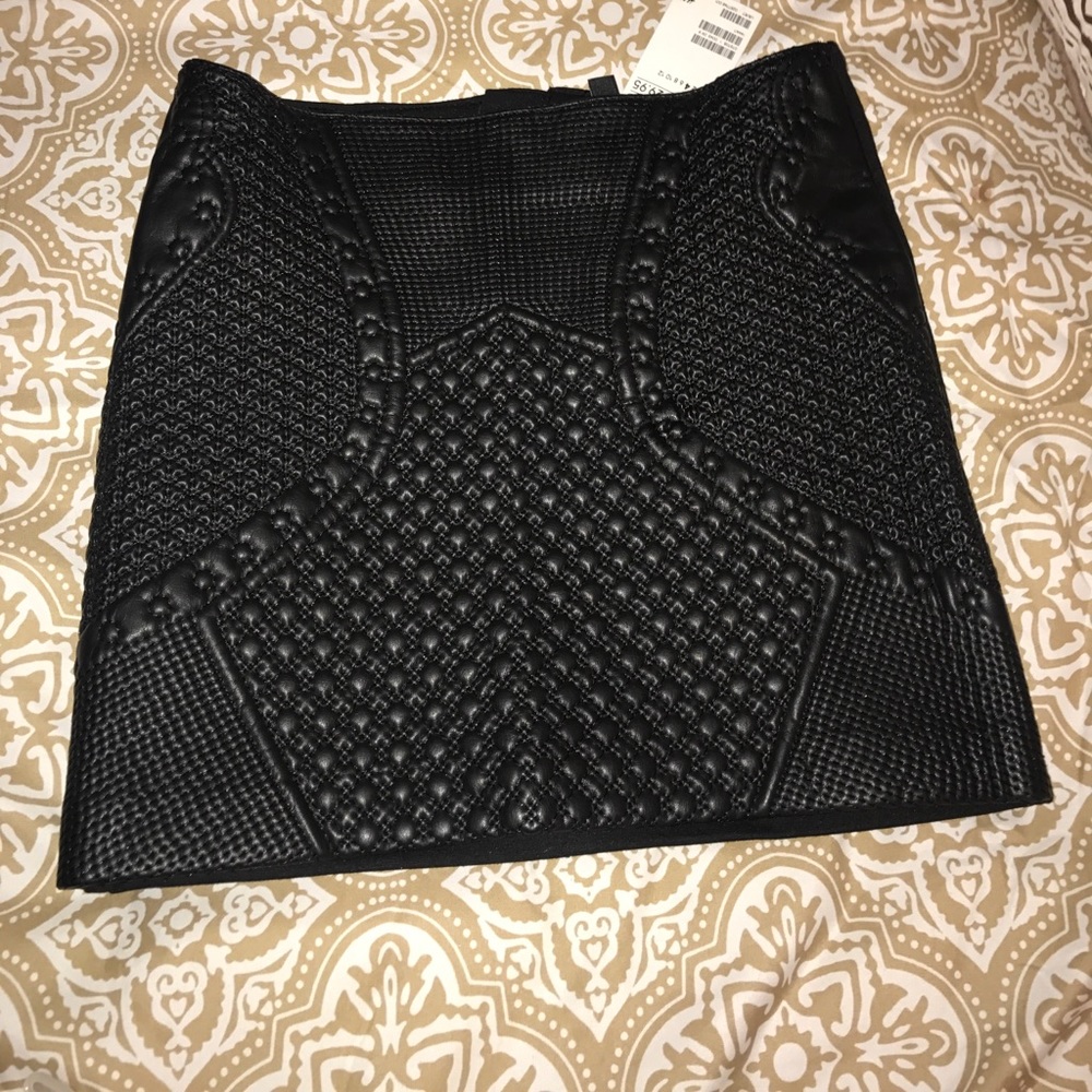 H&M faux leather skirt
