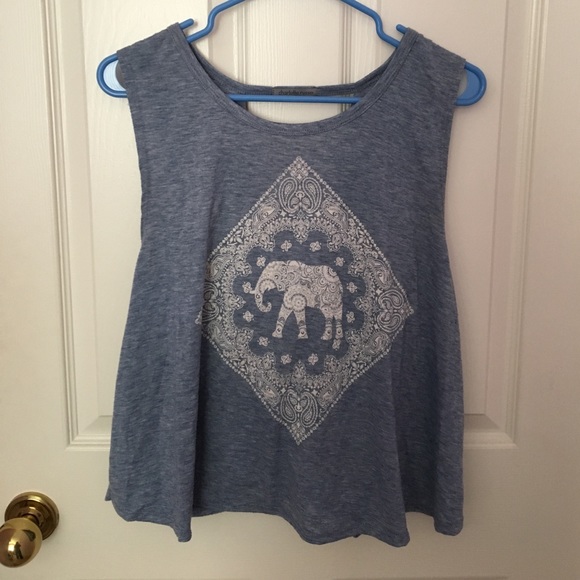 Blue crop top - Picture 1 of 2