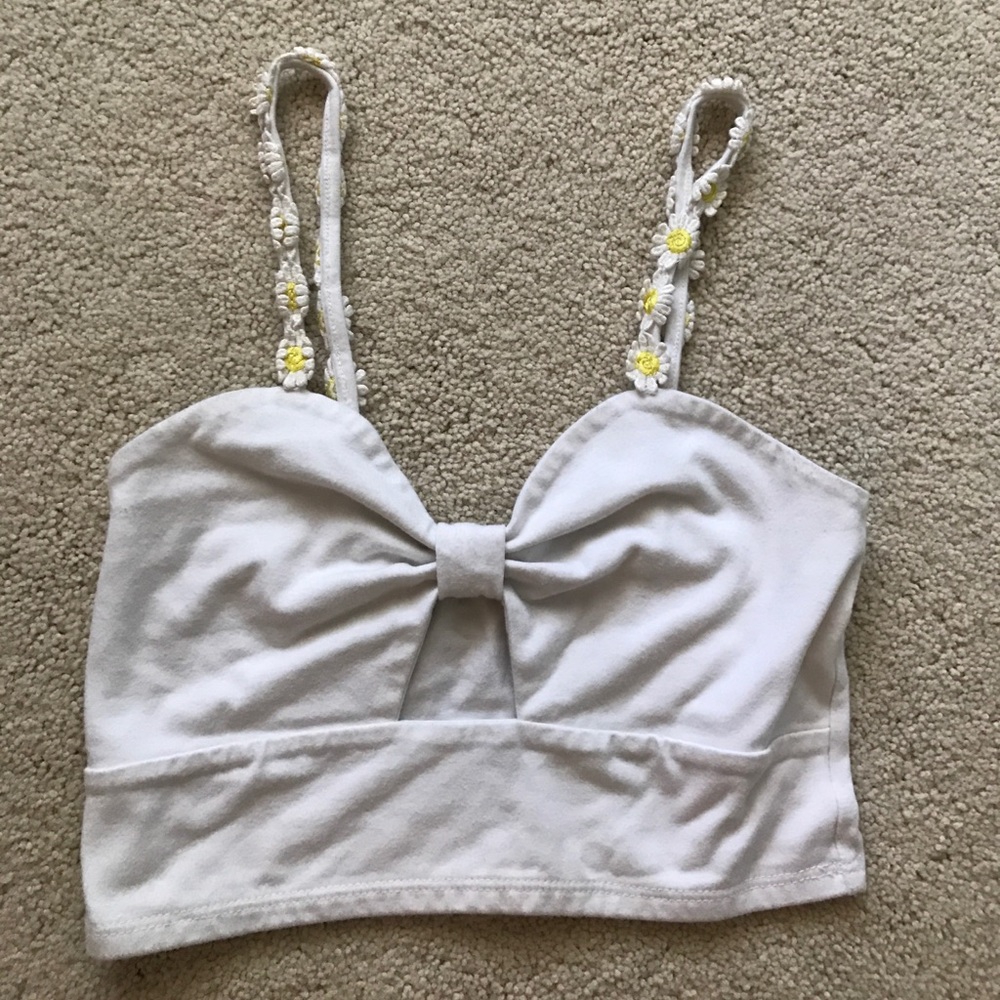 White crop top