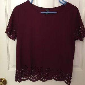 Maroon top