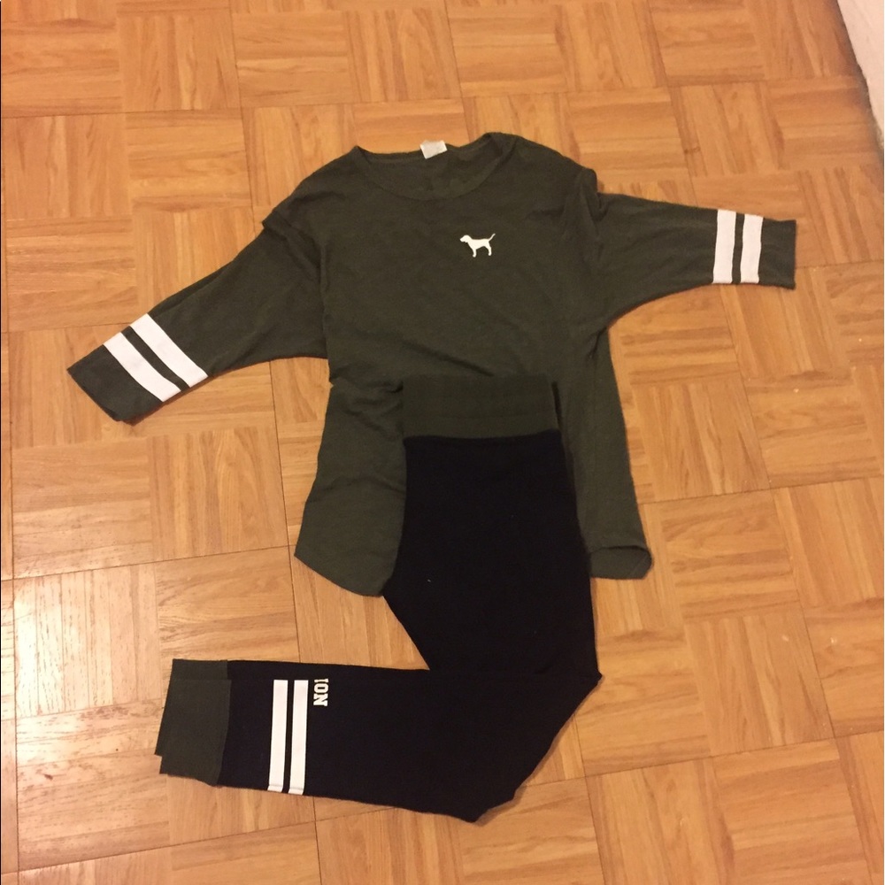 VS PINK Olive green set
