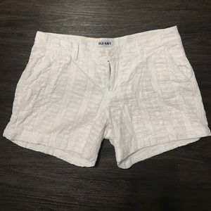 Old Navy White Shorts with Embroidered Detail