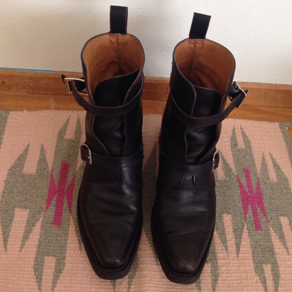 Vintage Harley Davidson Moto Boots