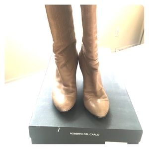 roberto del carlo knee high boots - size 36