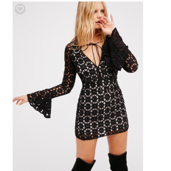 Free People Black Mini Dress - Picture 2 of 8
