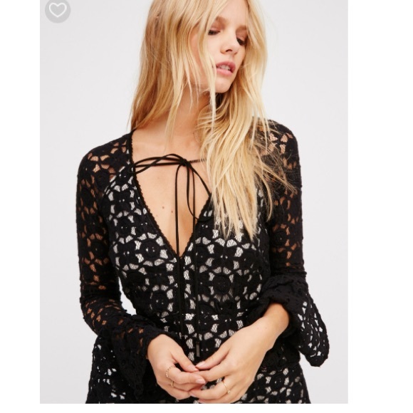 Free People Black Mini Dress - Picture 4 of 8
