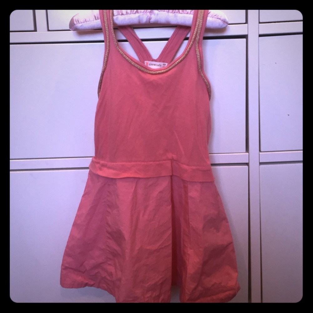 JCrew crewcut Racer Back Coral Sun Dress 2T