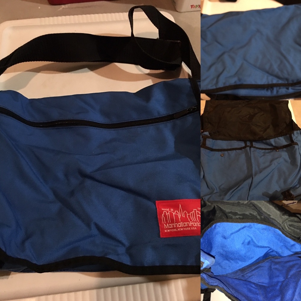 Large Mahajan Portage messenger bag royal blue