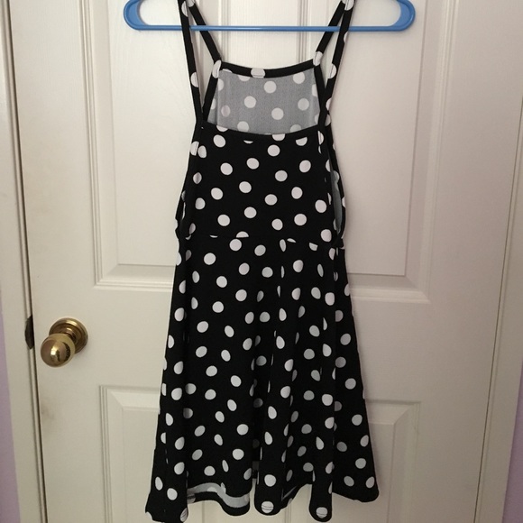 Polka dot high neck dress - Picture 2 of 3