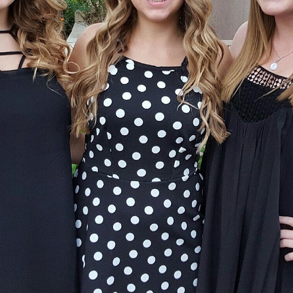 Polka dot high neck dress - Picture 3 of 3