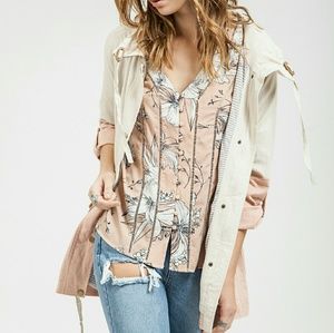 Dusty Pink Color Block Jacket