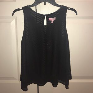 Never worn black chevron dressy top