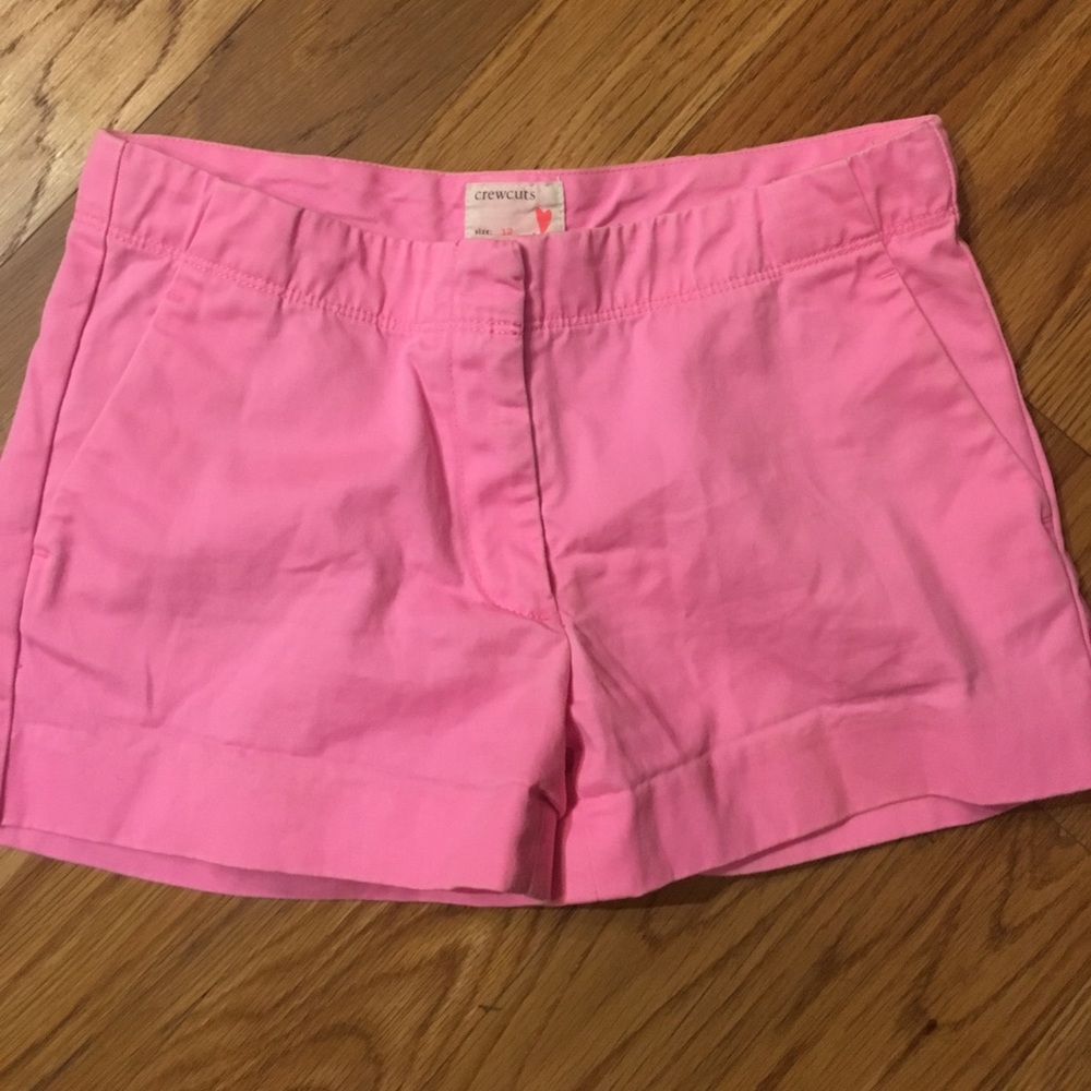 Bright pink girls' J. Crew chino shorts