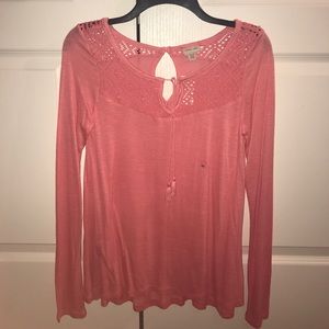 Never worn cute pink long sleeve shirt