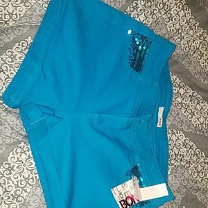 Blue beautiful shorts with sequins 💜