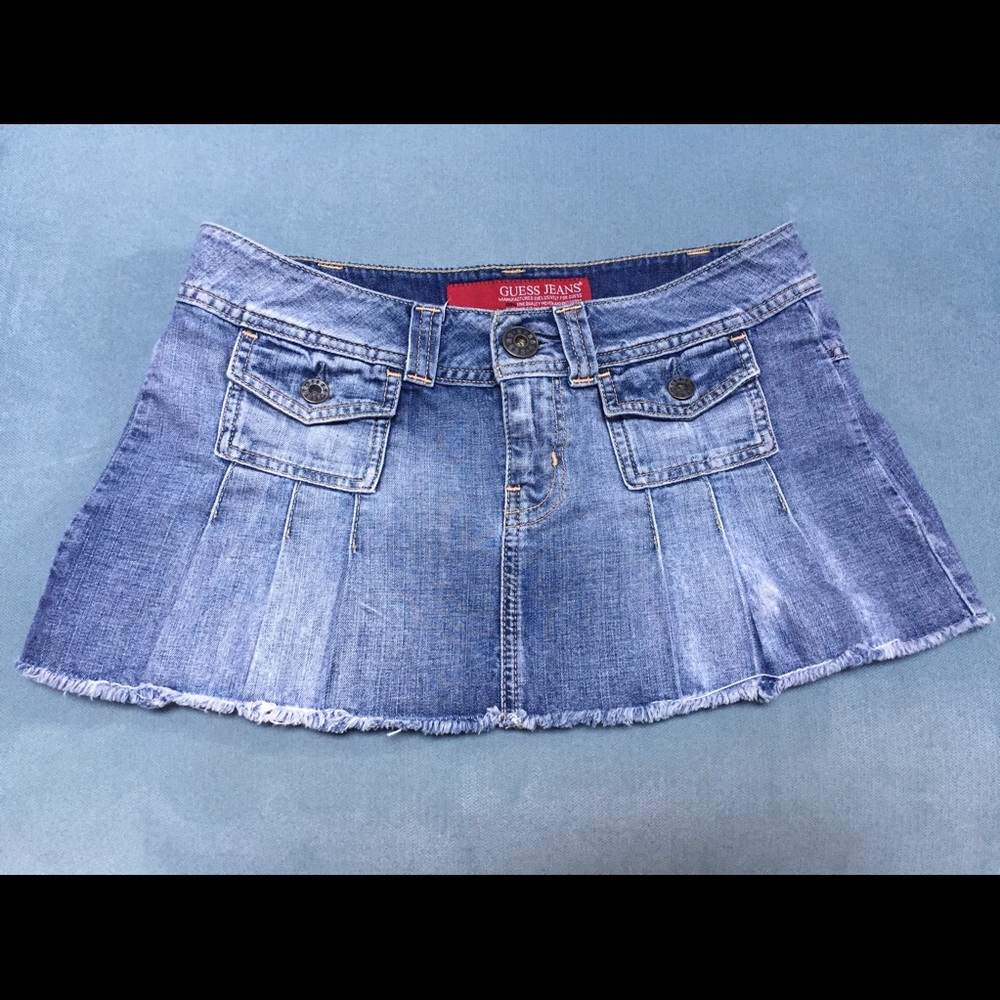 Guess beach wear micro denim skirt