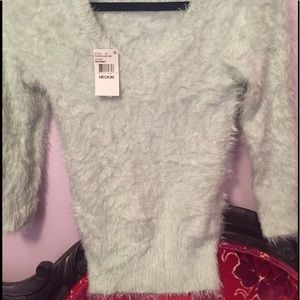 Almost Famous cropped body con sweater