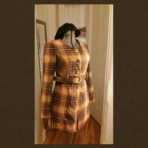 SOLD - 60's Style Plaid Jacket