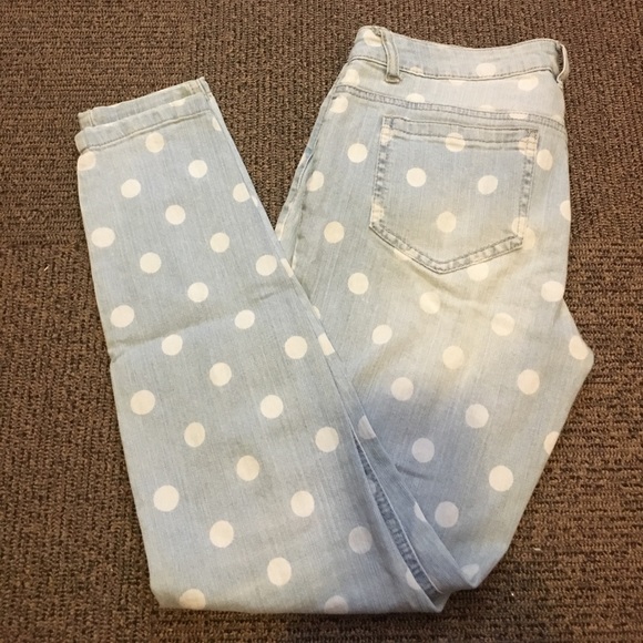 Mossimo Supply Co. Denim - Distressed Polkadot Jeans