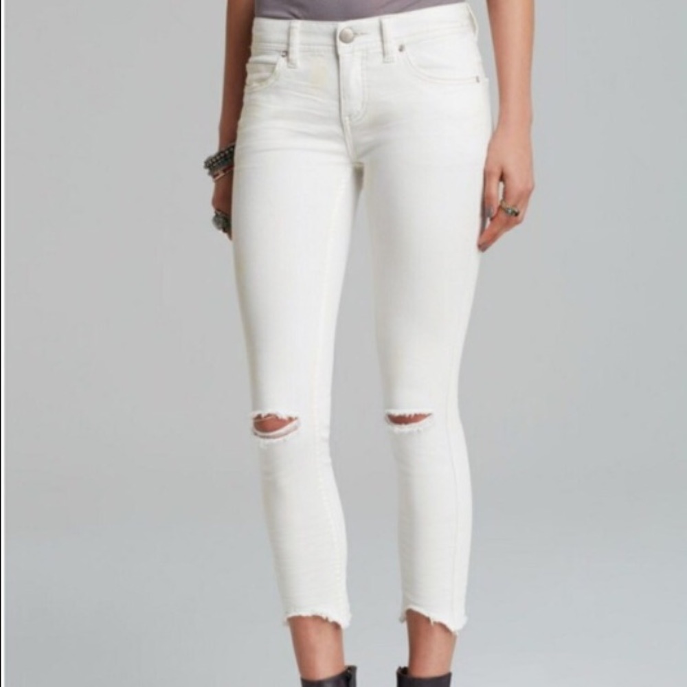 Free people ripped skinny jeans