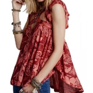 Free people sugar cane printed top