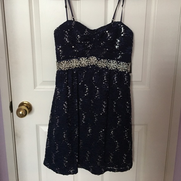 Navy blue formal dress - Picture 1 of 4