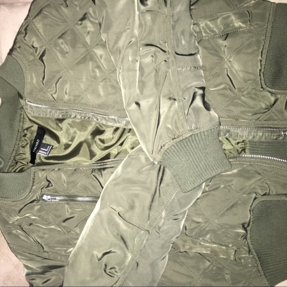 Green bomber jacket