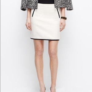 Ann Taylor Contrast Textured Skirt NWT