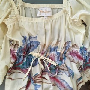 Yumi Kim Tops - Yumi Kim Printed Silk Kimono Sleeve Top Blouse M Yumi Kim Tops - Yumi Kim Printed Silk Kimono Sleeve Top Blouse M