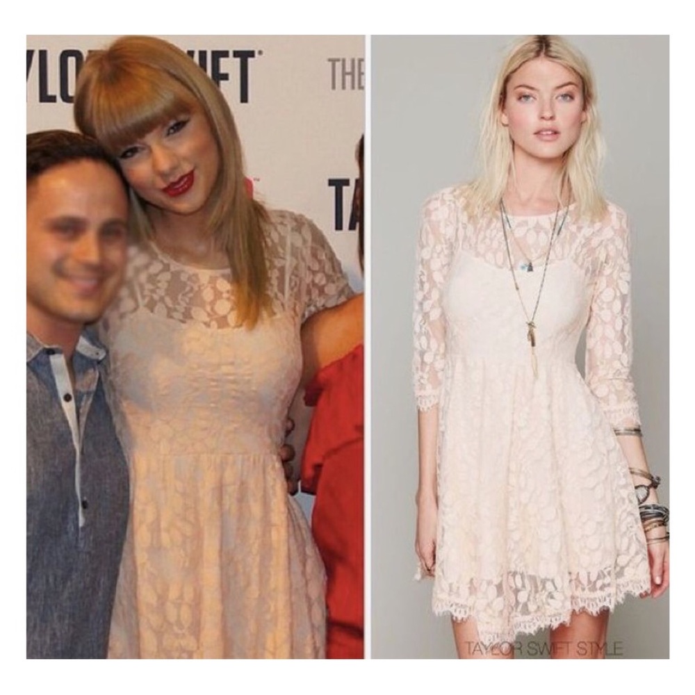 Free People Floral Mesh Lace Dress