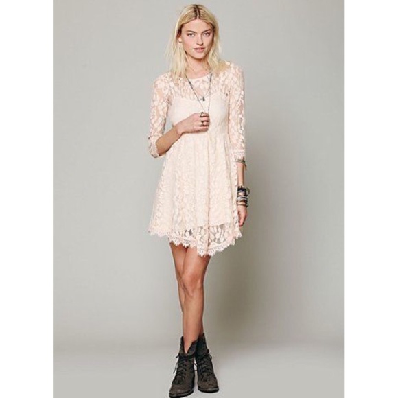 Free People Floral Mesh Lace Dress - Picture 3 of 5