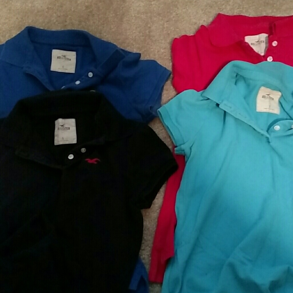 Lot of 4 Hollister polo shirts