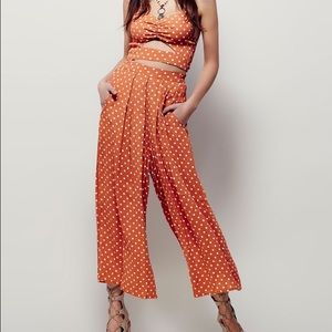 Free people Flynn skye Polka dot set