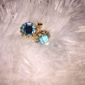Blue turquoise earrings