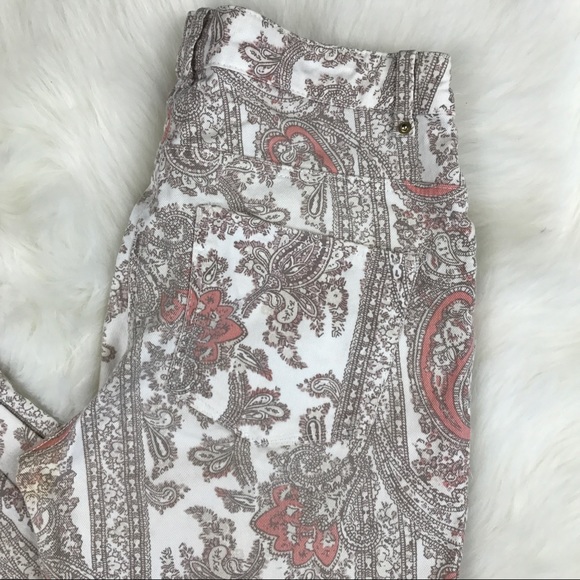 H+M Cream Coral Paisley jeans - Picture 3 of 7